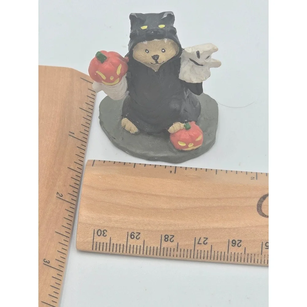 Vintage Russ Berrie Halloween Beary Scary Treaters Black Cat Ghost Pumpkin 1990s